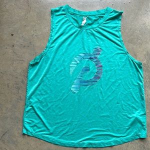 Peloton x Spiritual Gangster Active Muscle Tank in Green